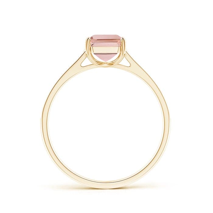 Emerald-Cut Morganite Cocktail Ring with Diamond Accents image 2